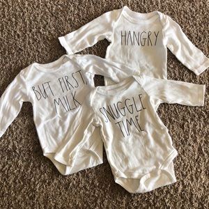 Rae Dunn long sleeve baby onesies!